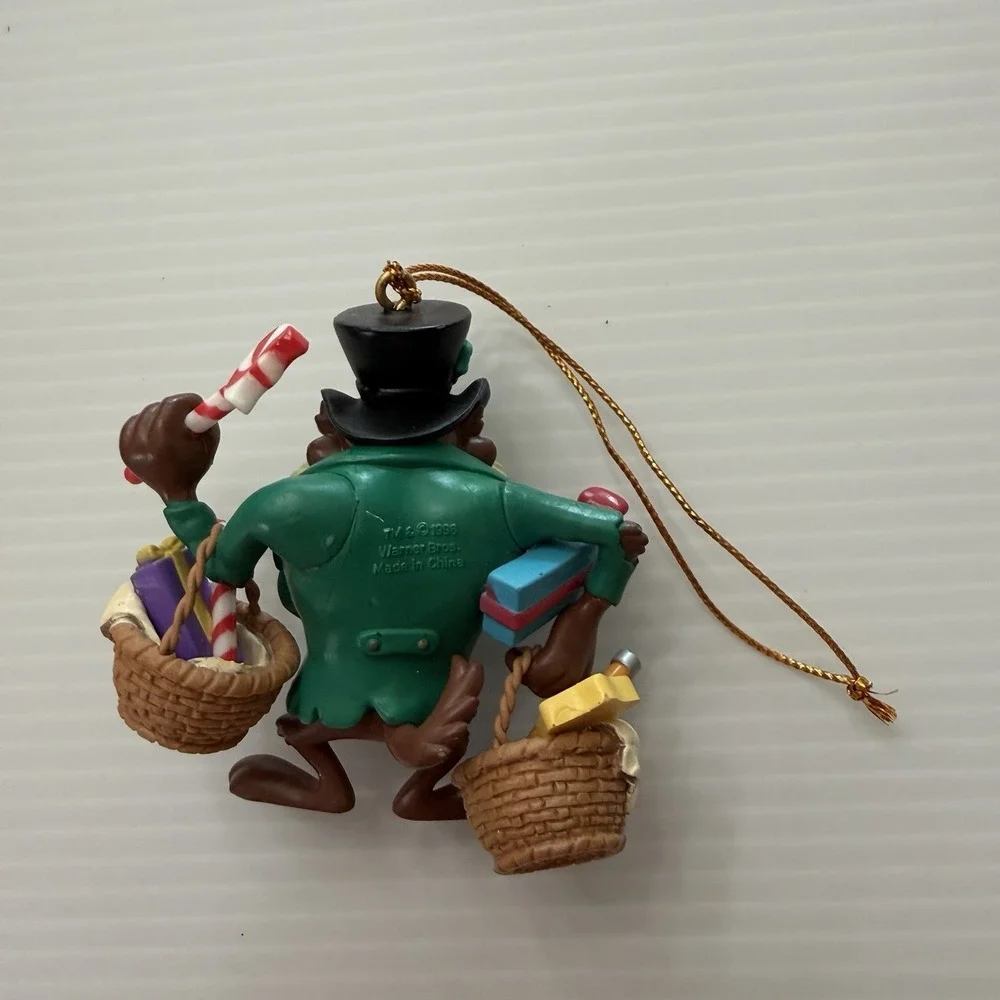 Vintage 1994 Taz Christmas Ornament Warner Bros. Holiday Vintage